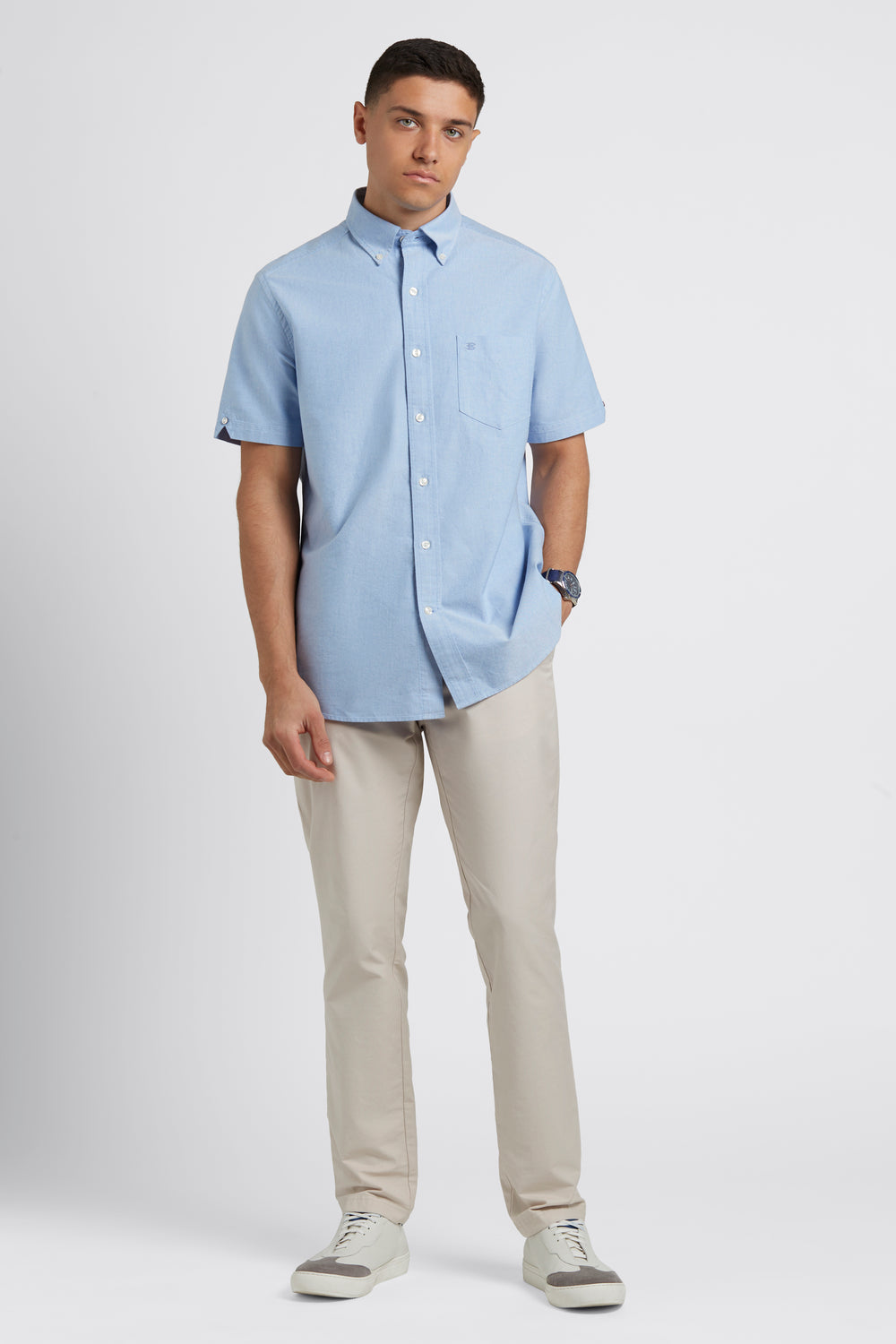 Ben Sherman Brighton Oxford Organic Shirts Blue | YZRUC-1607