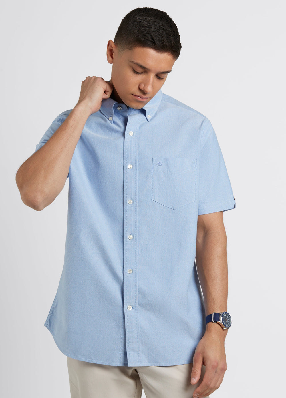 Ben Sherman Brighton Oxford Organic Shirts Blue | YZRUC-1607