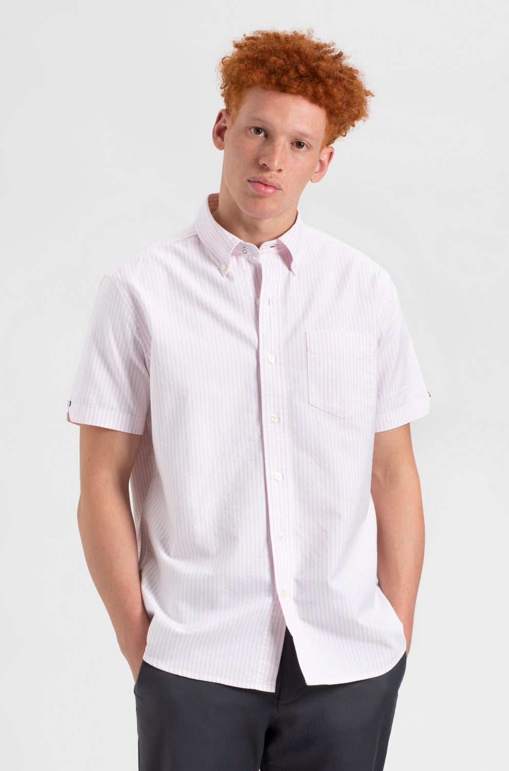 Ben Sherman Brighton Oxford Shirts Pink Stripes | AZHQW-5091