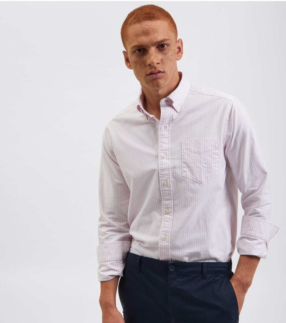 Ben Sherman Brighton Oxford Shirts Pink Stripes | NPAOV-0762