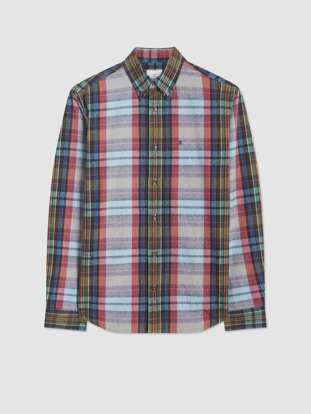 Ben Sherman Brushed Multicolour Check Oxford Shirts Blue | ABXVN-9846