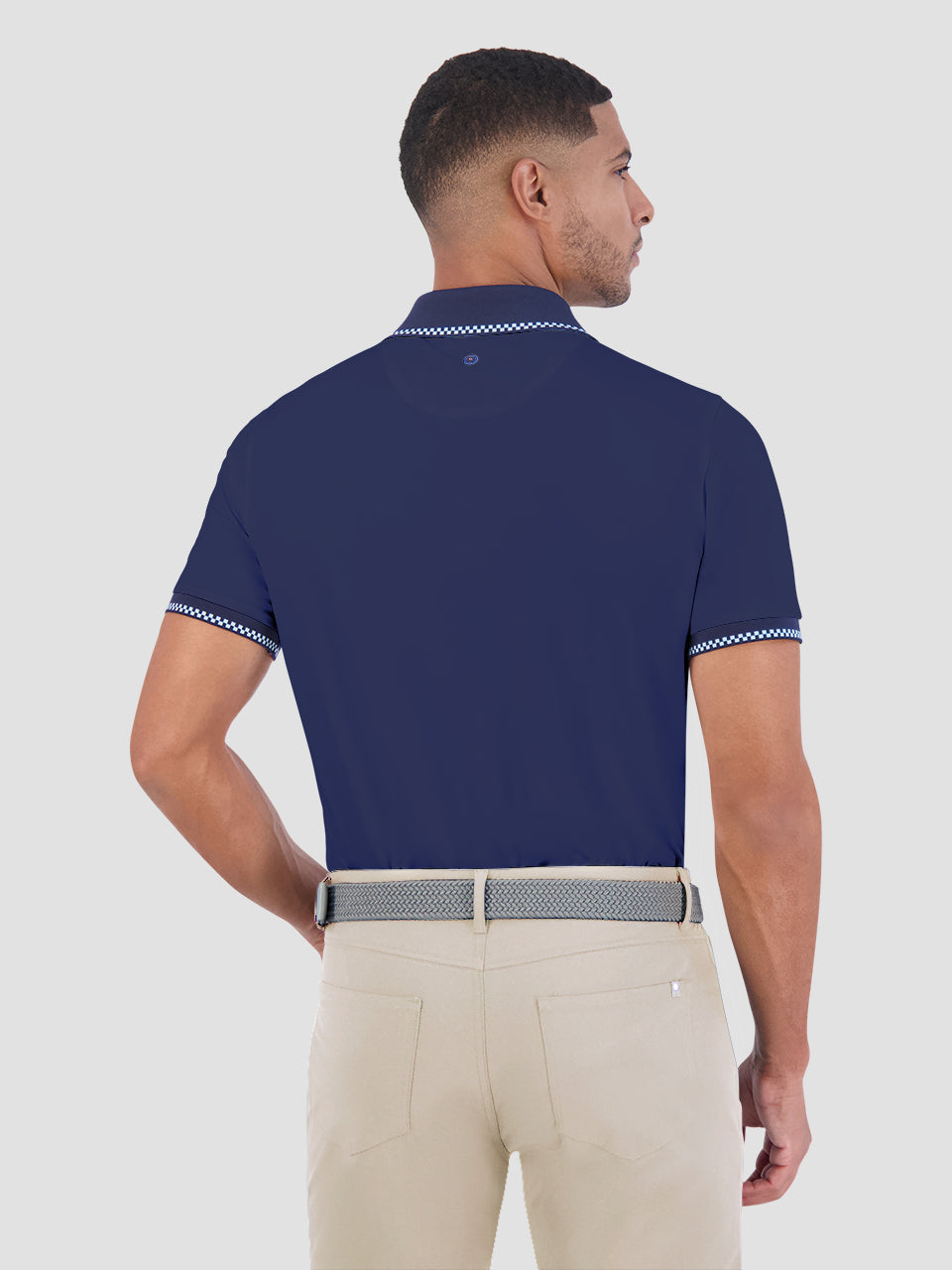 Ben Sherman Checker Rib Air Pique Sports Fit Polo Shirts Navy | EQINT-1072