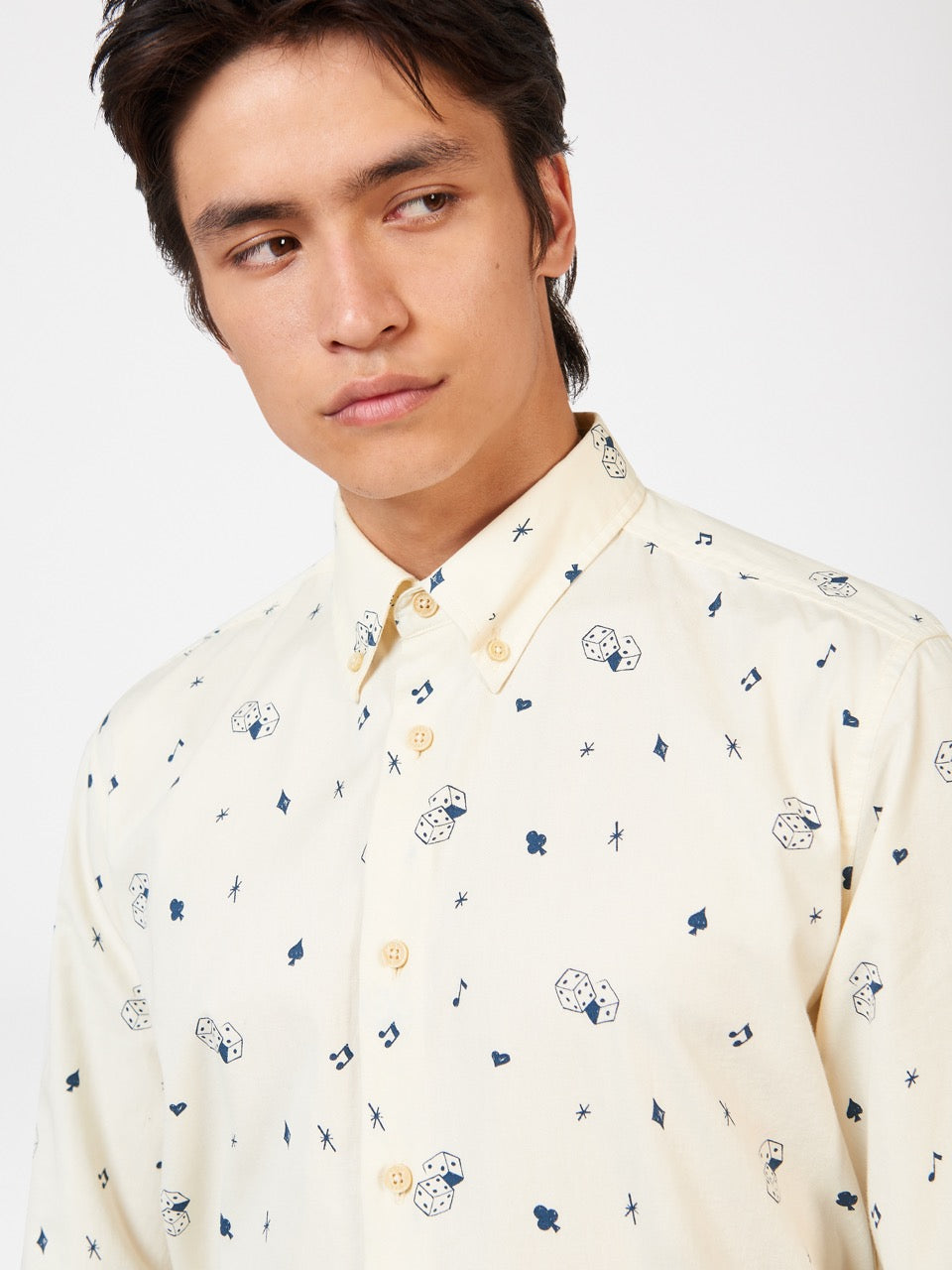 Ben Sherman Conversational Icon Shirts White | WIPUK-8034