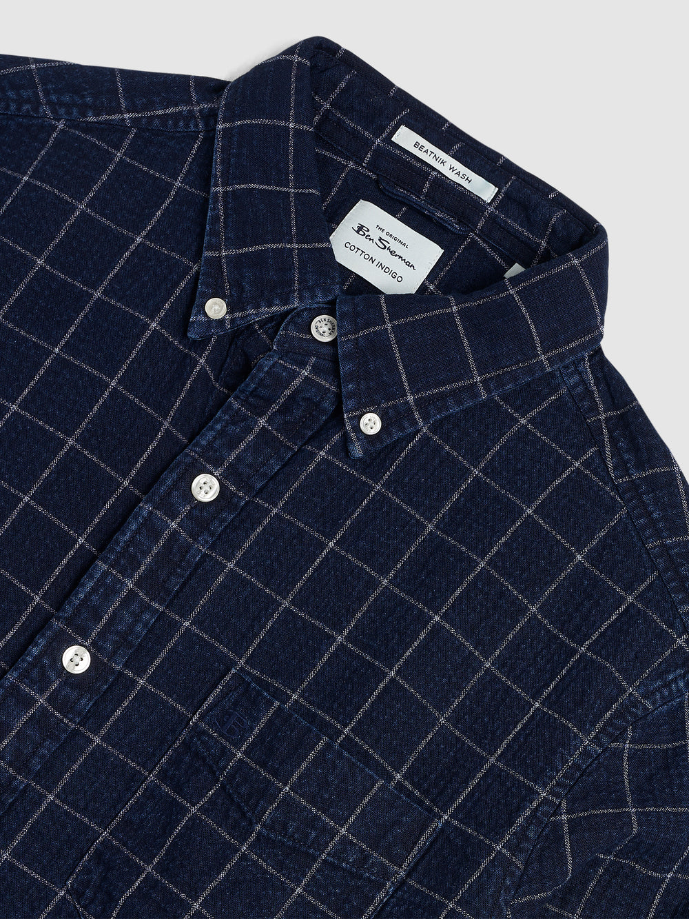 Ben Sherman Dalston Blues Beatnik Shirts Indigo | WQILJ-5842