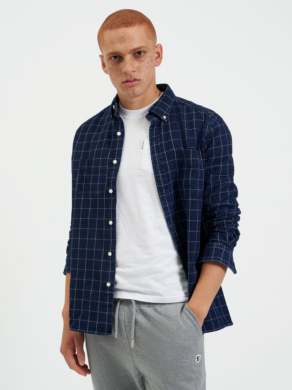 Ben Sherman Dalston Blues Beatnik Shirts Indigo | WQILJ-5842