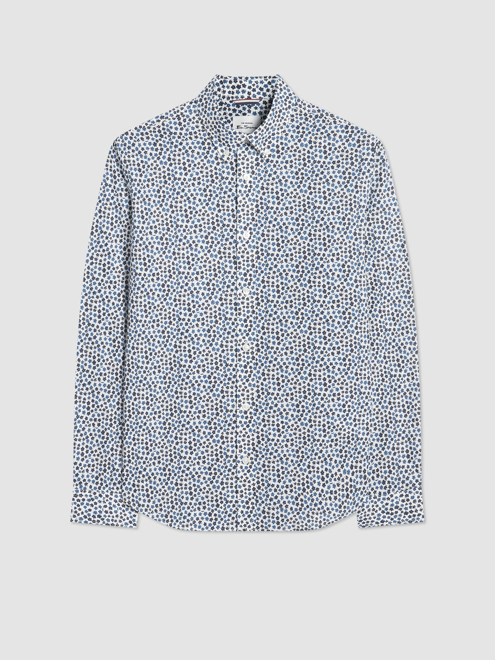 Ben Sherman Ditsy Floral Print Long Sleeve Shirts White | USEPT-5421