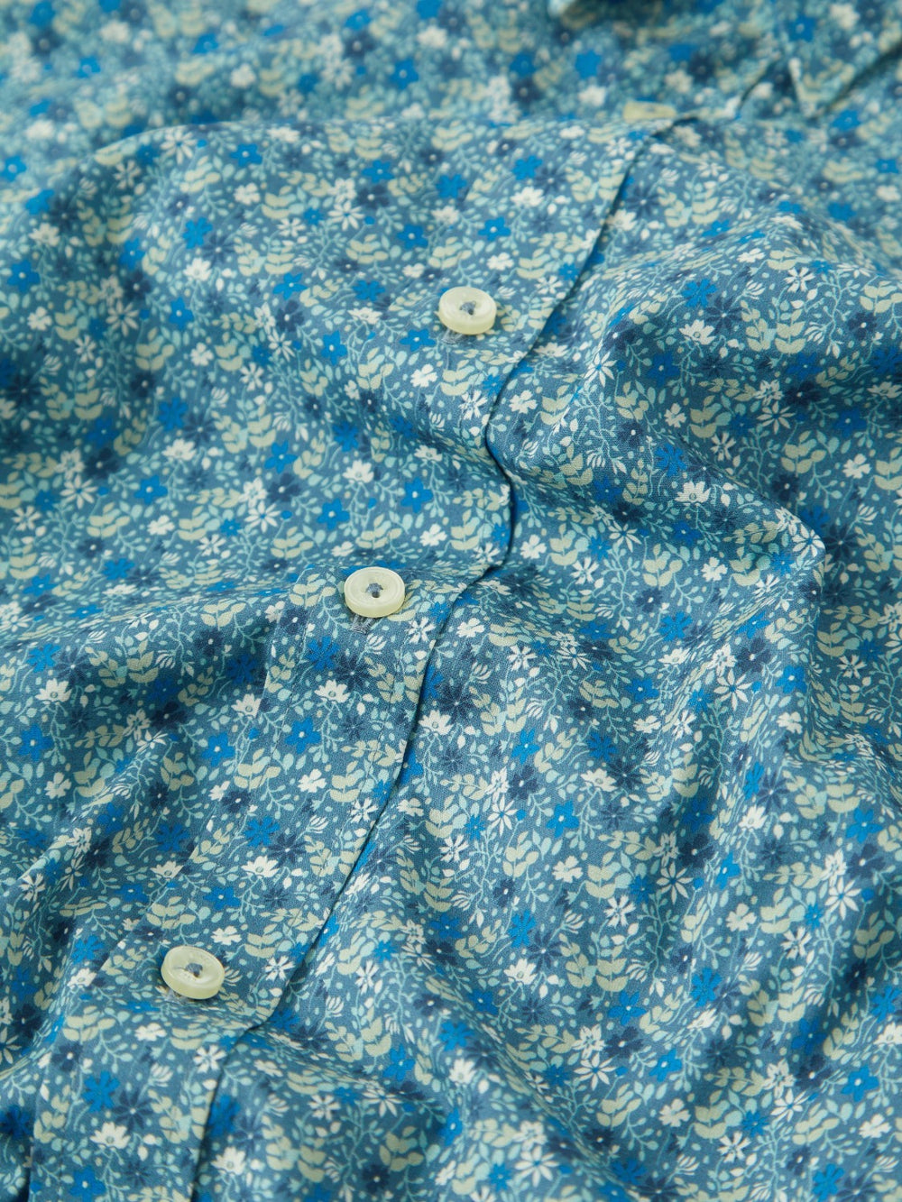 Ben Sherman Floral Print Long-Sleeve Shirts Blue Grey | OSMEJ-8937