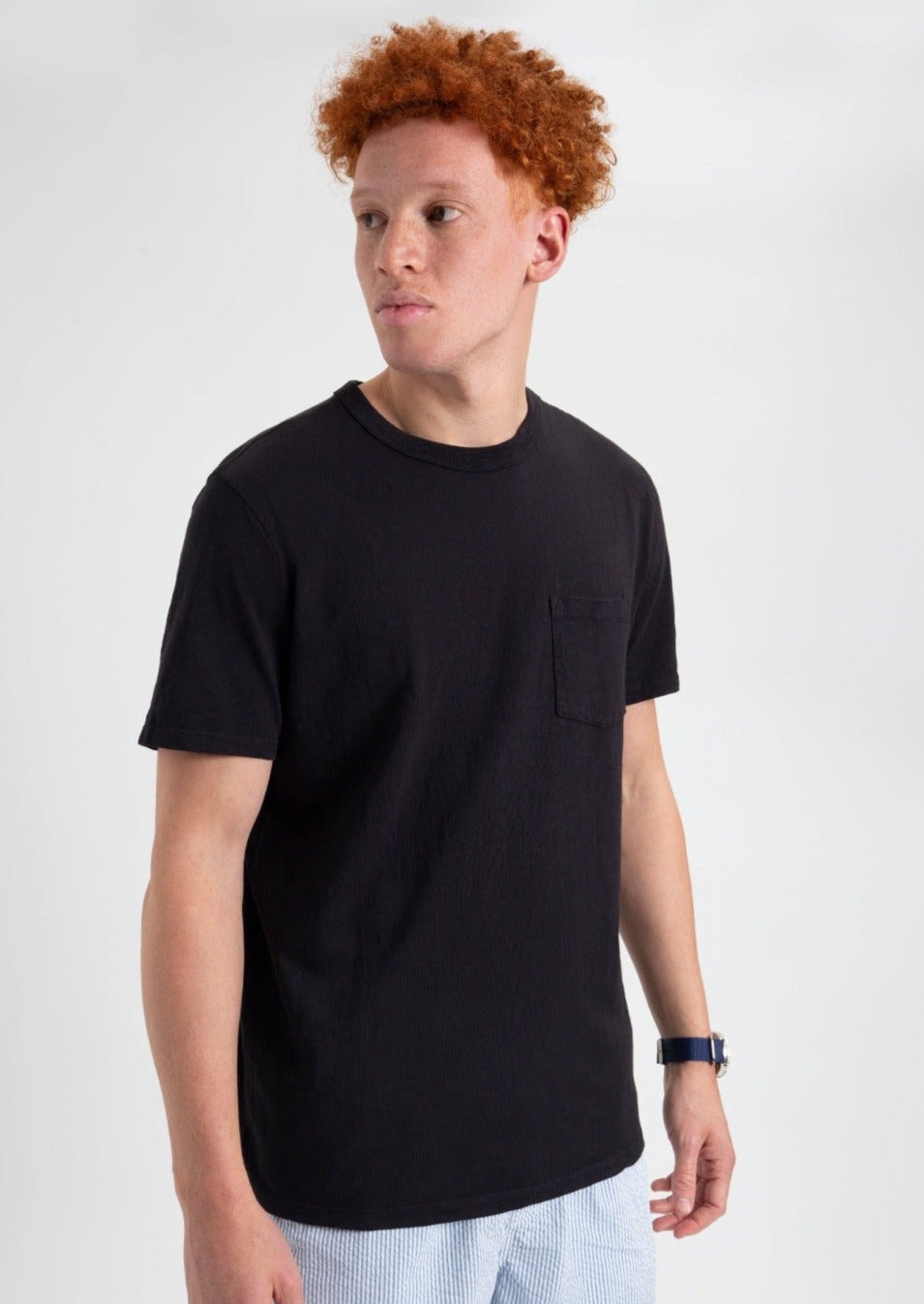 Ben Sherman Garment Dye Beatnik T-Shirt Black | HOYVN-3540