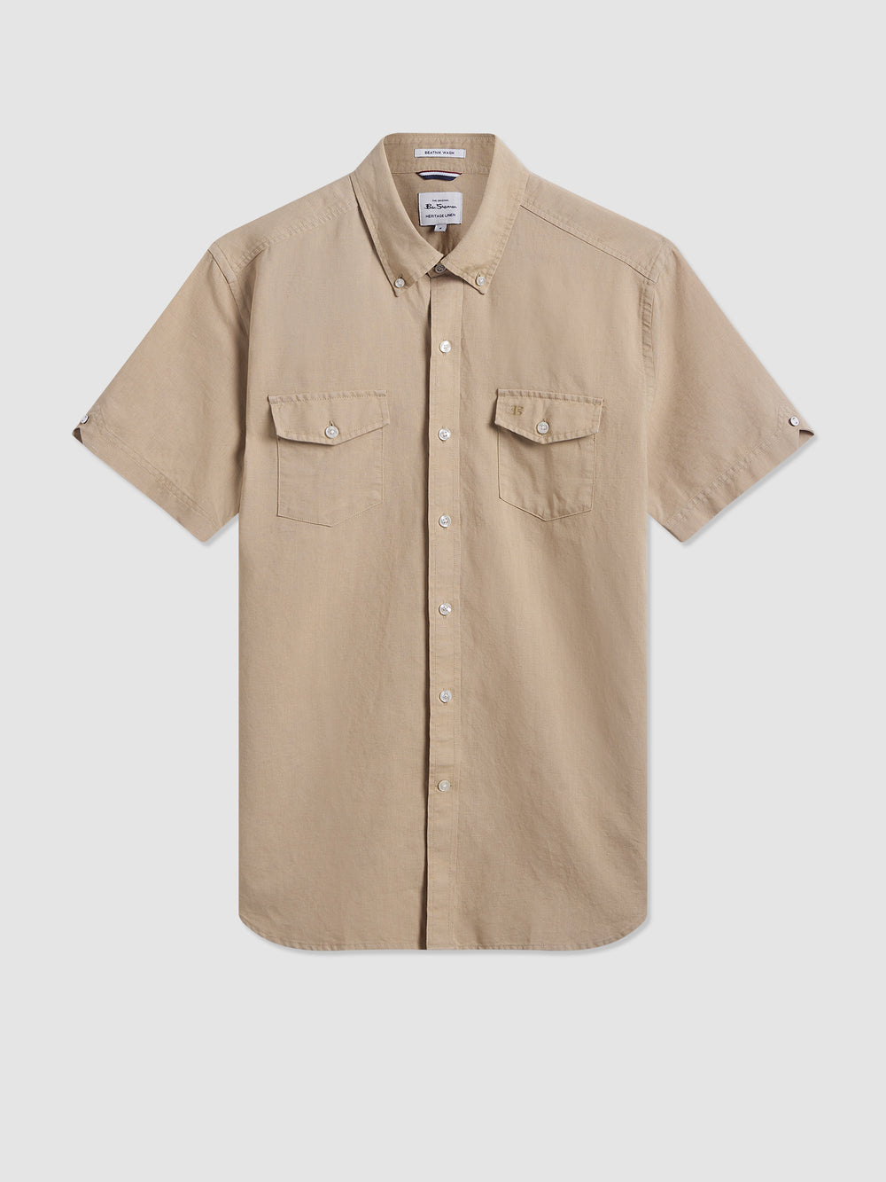 Ben Sherman Garment Dye Linen Shirts Brown | EWAUO-1987