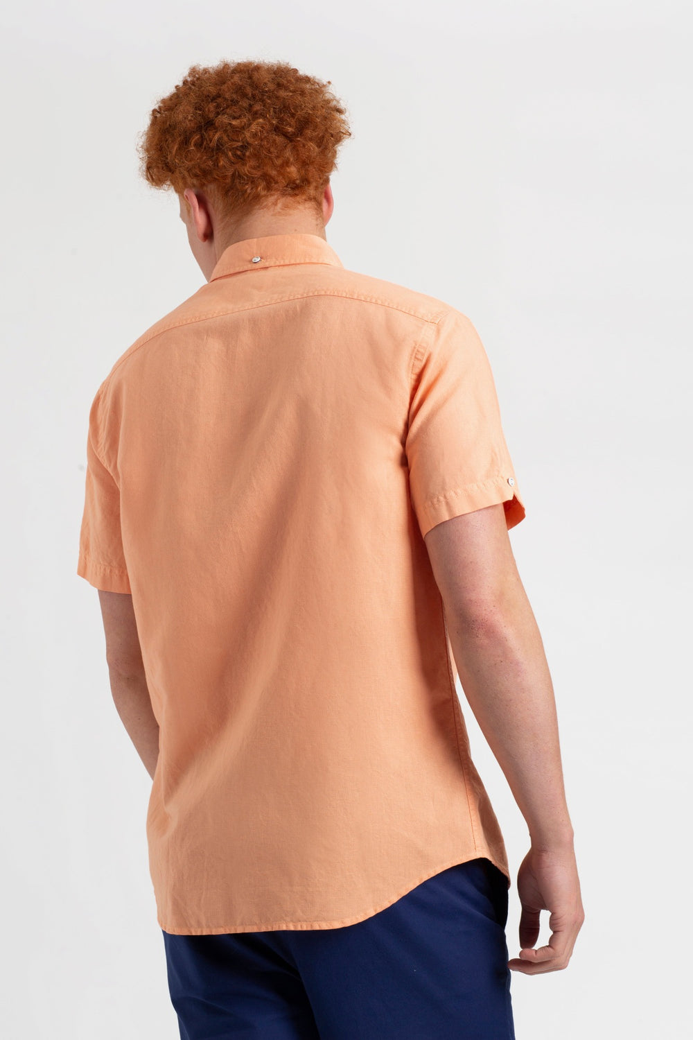 Ben Sherman Garment Dye Linen Shirts Orange | PYBHL-8261