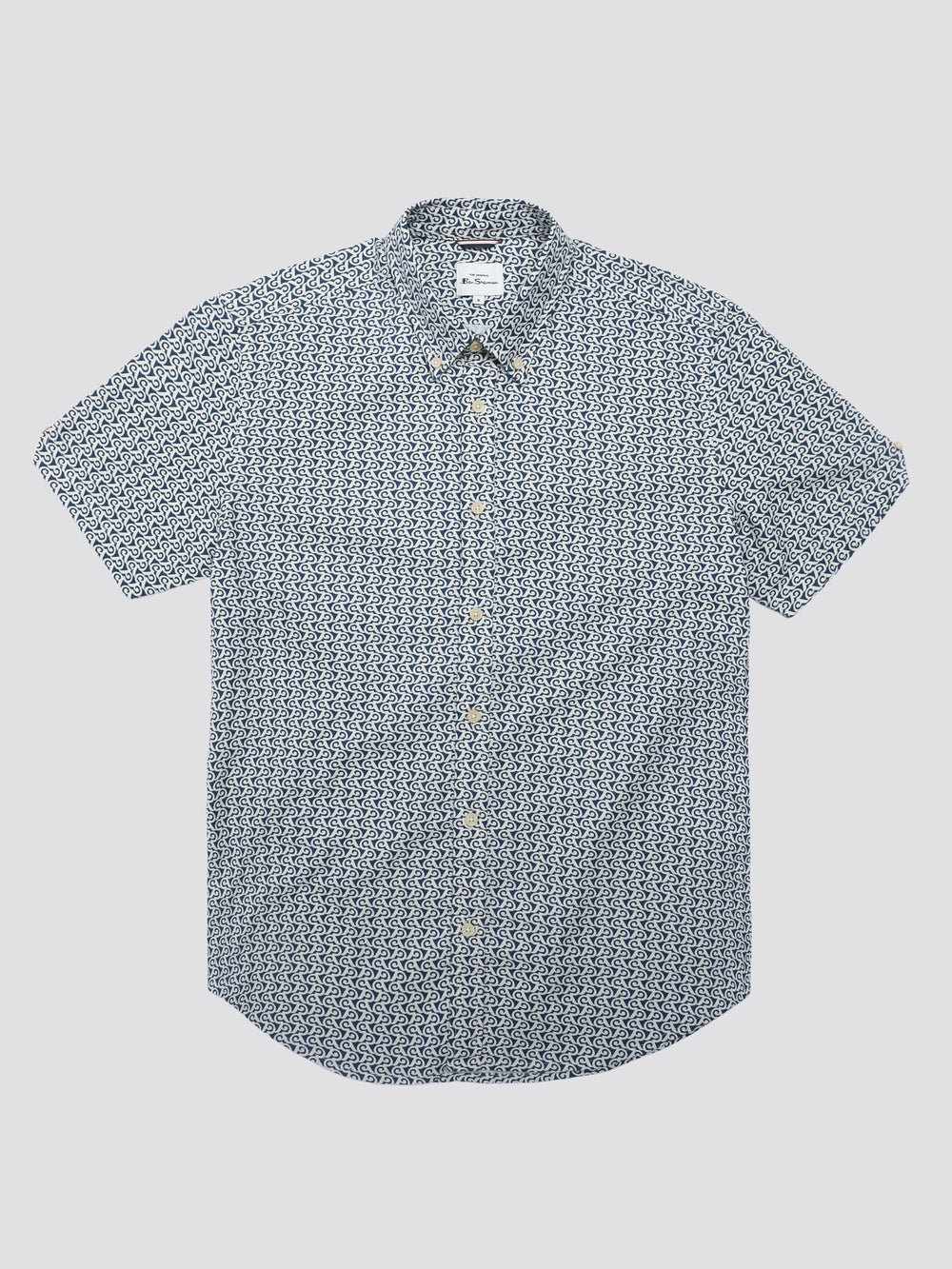 Ben Sherman Geo Wave Denim Shirts Blue | EVGHP-6893