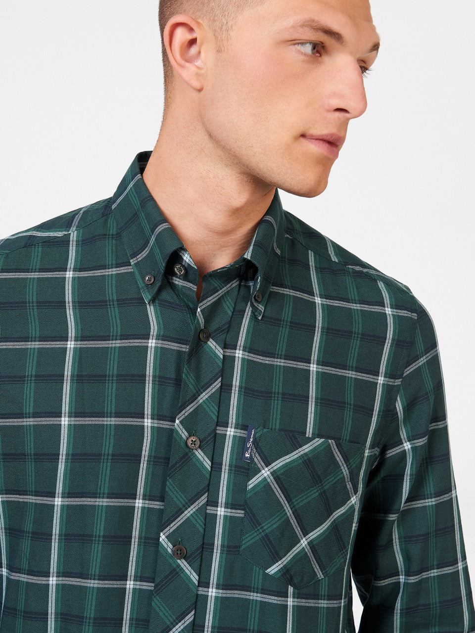 Ben Sherman Grid Check Shirts Green | PQYZI-7864