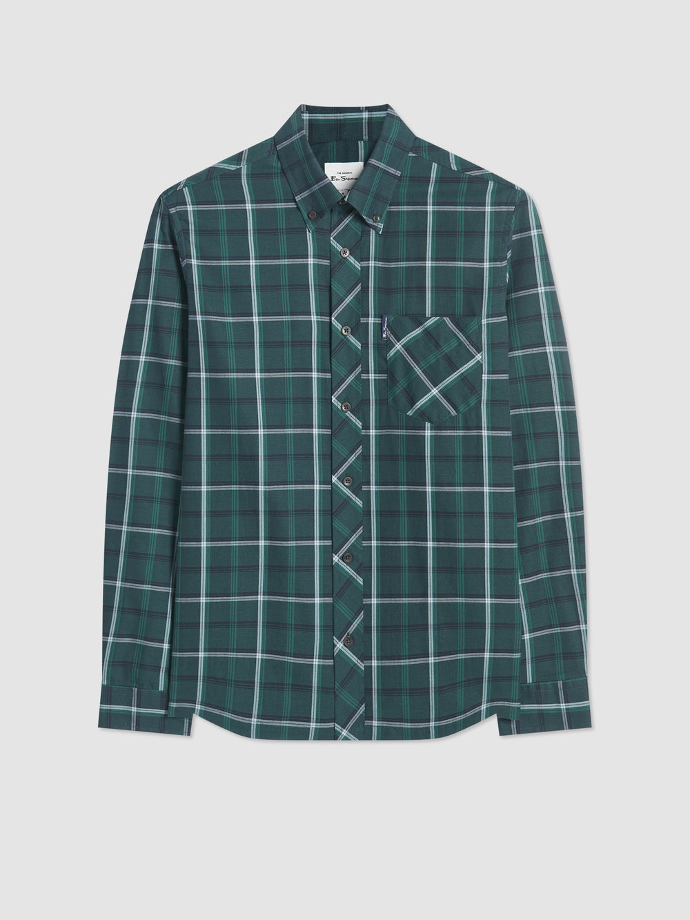 Ben Sherman Grid Check Shirts Green | PQYZI-7864