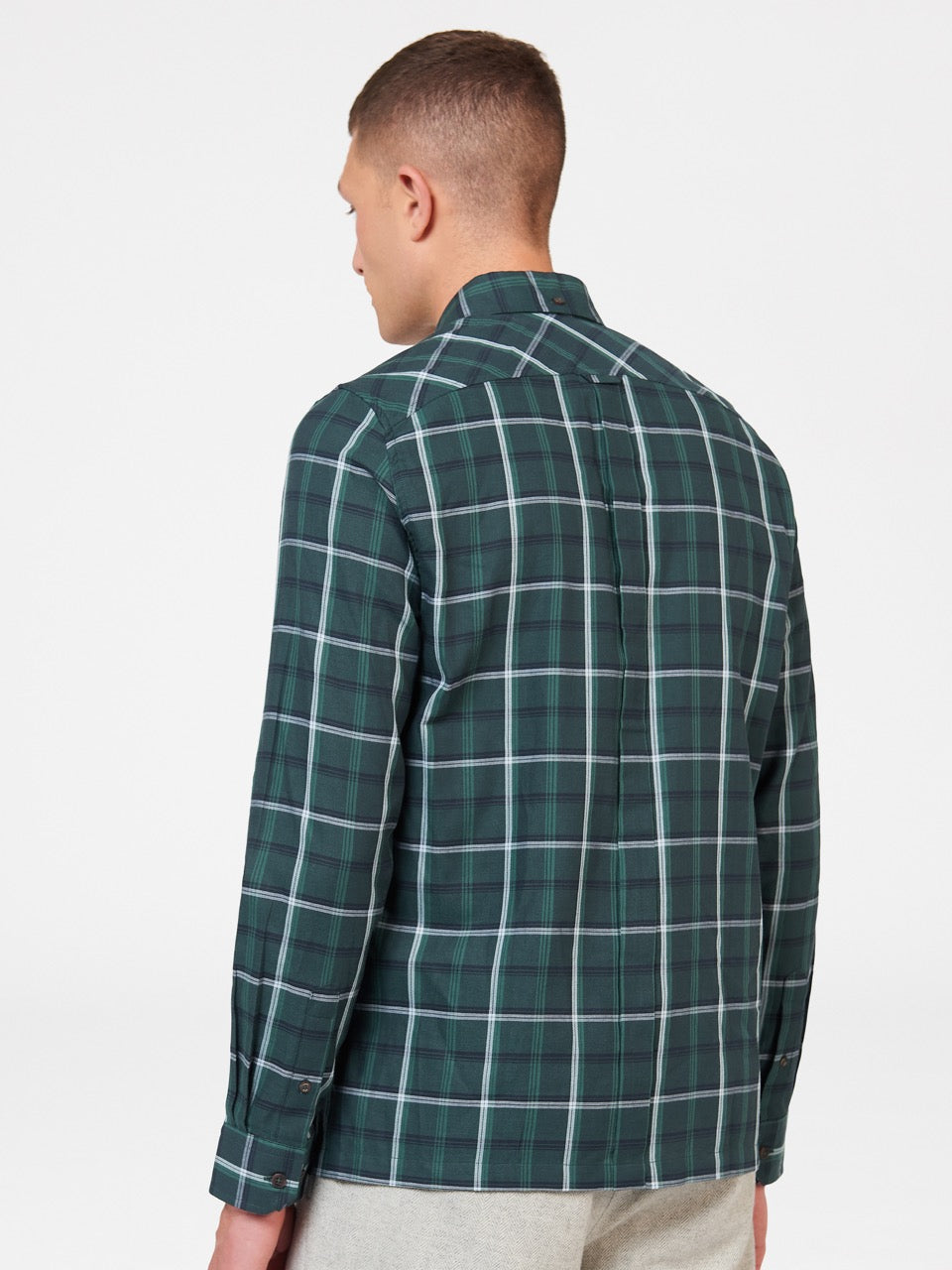 Ben Sherman Grid Check Shirts Green | PQYZI-7864