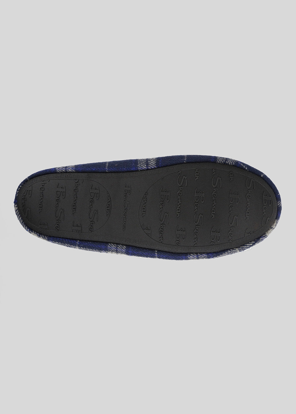 Ben Sherman Gritti Palace Check Moccasin Slipper Navy | HCKRB-5486