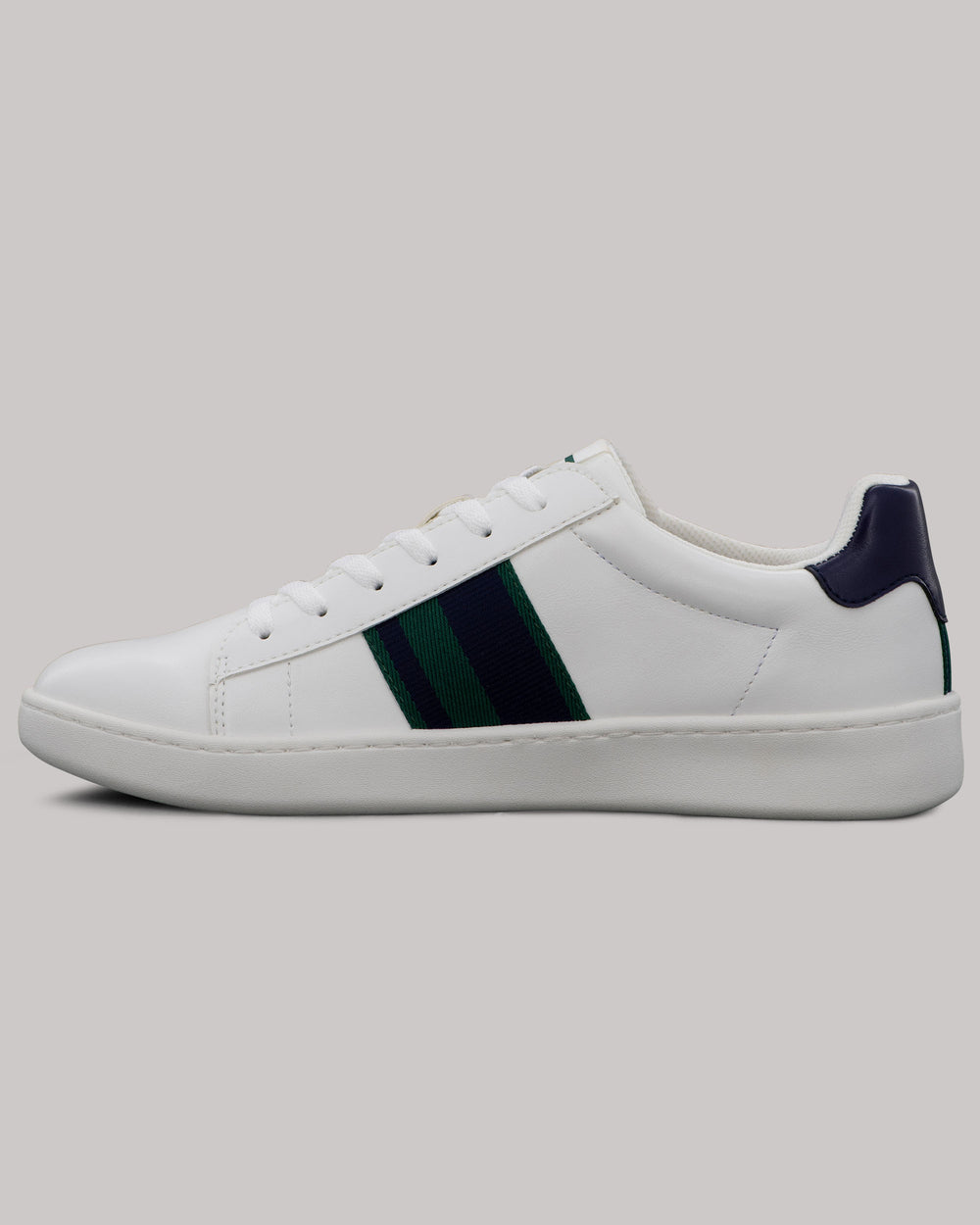 Ben Sherman Hampton Stripe Sneakers White / Navy / Green | PGLOA-6259