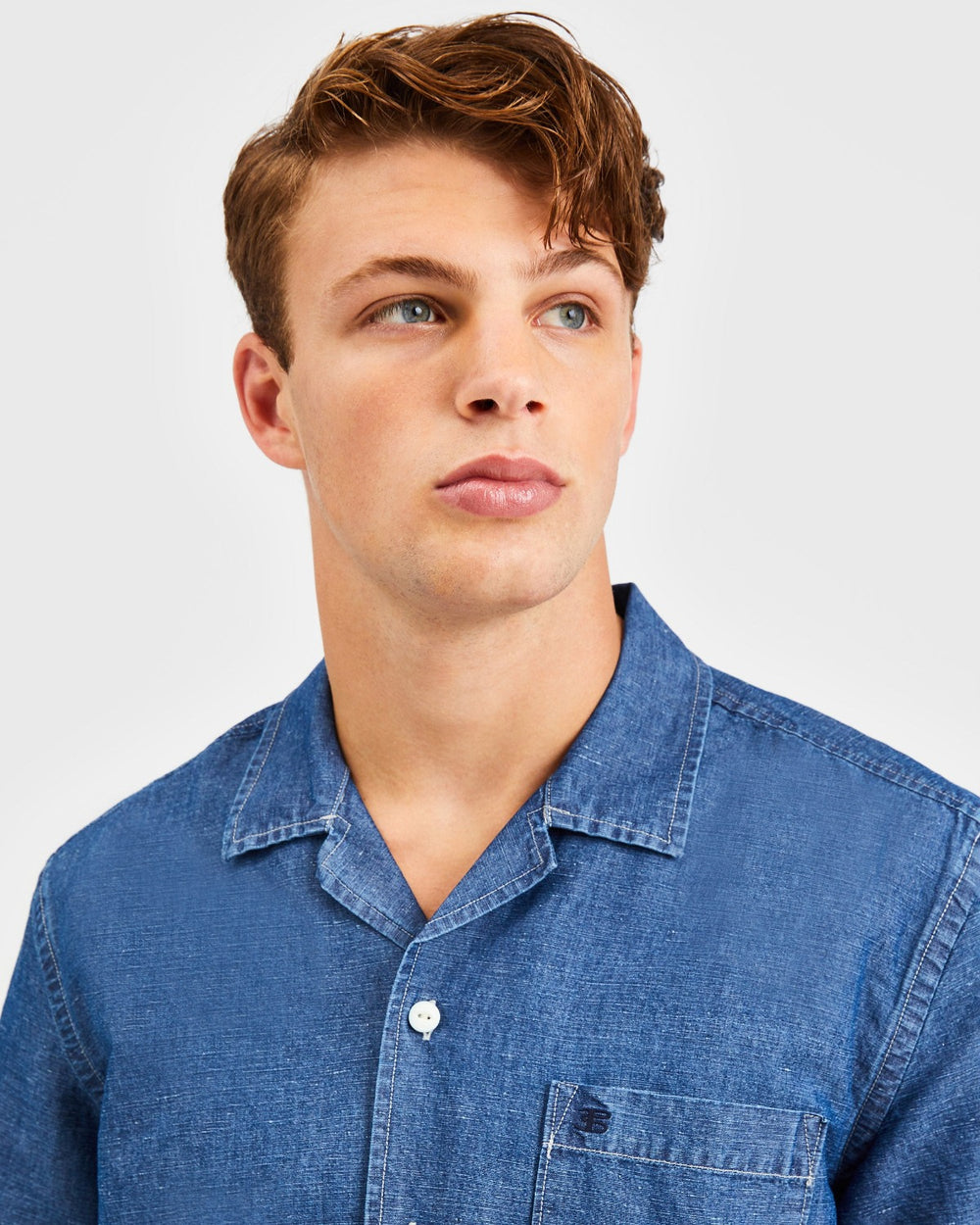 Ben Sherman Hastings Garment Dye Chambray Shirts Indigo | NCTOX-8291