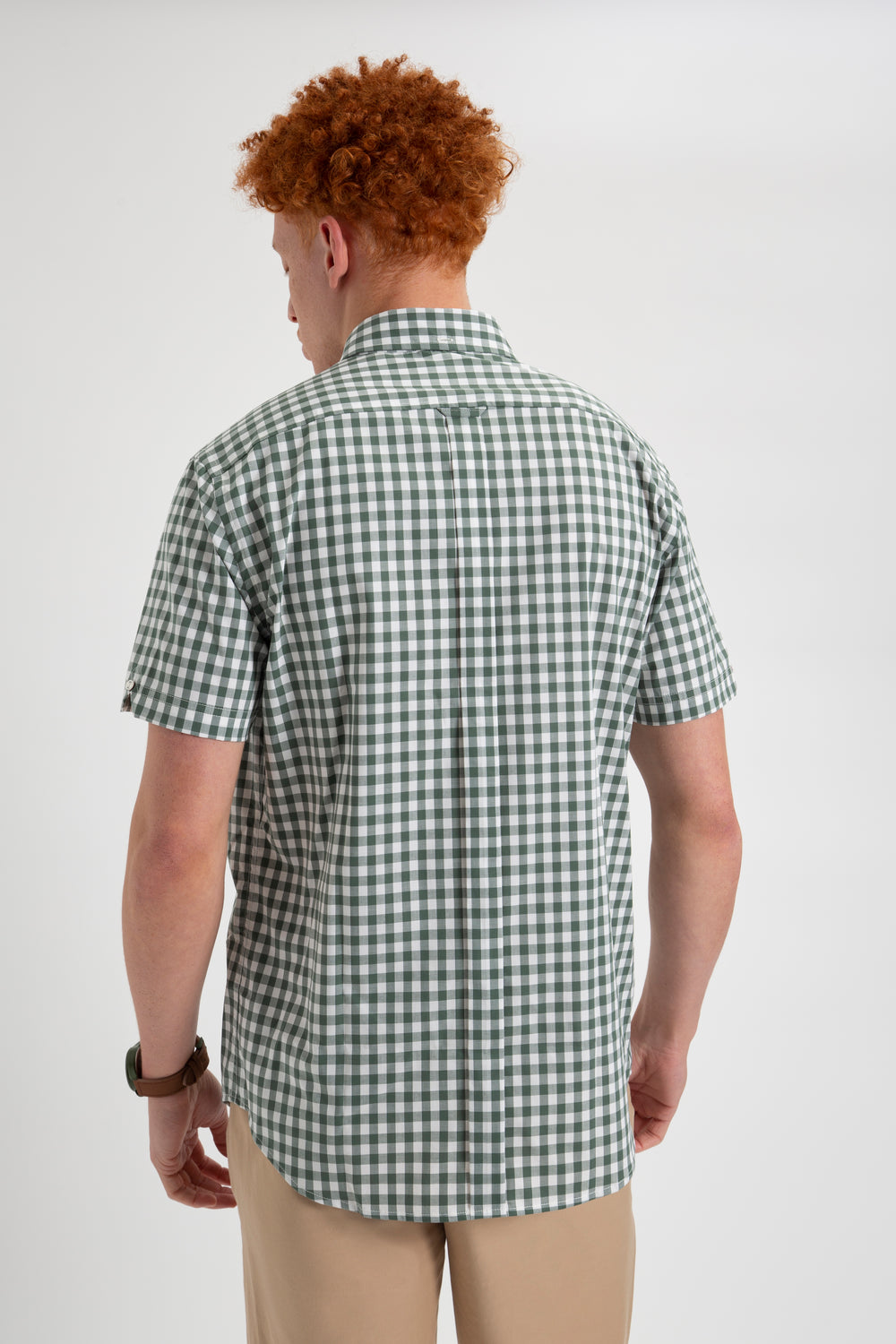 Ben Sherman House Poplin Gingham Shirts Olive | OEZCW-5936