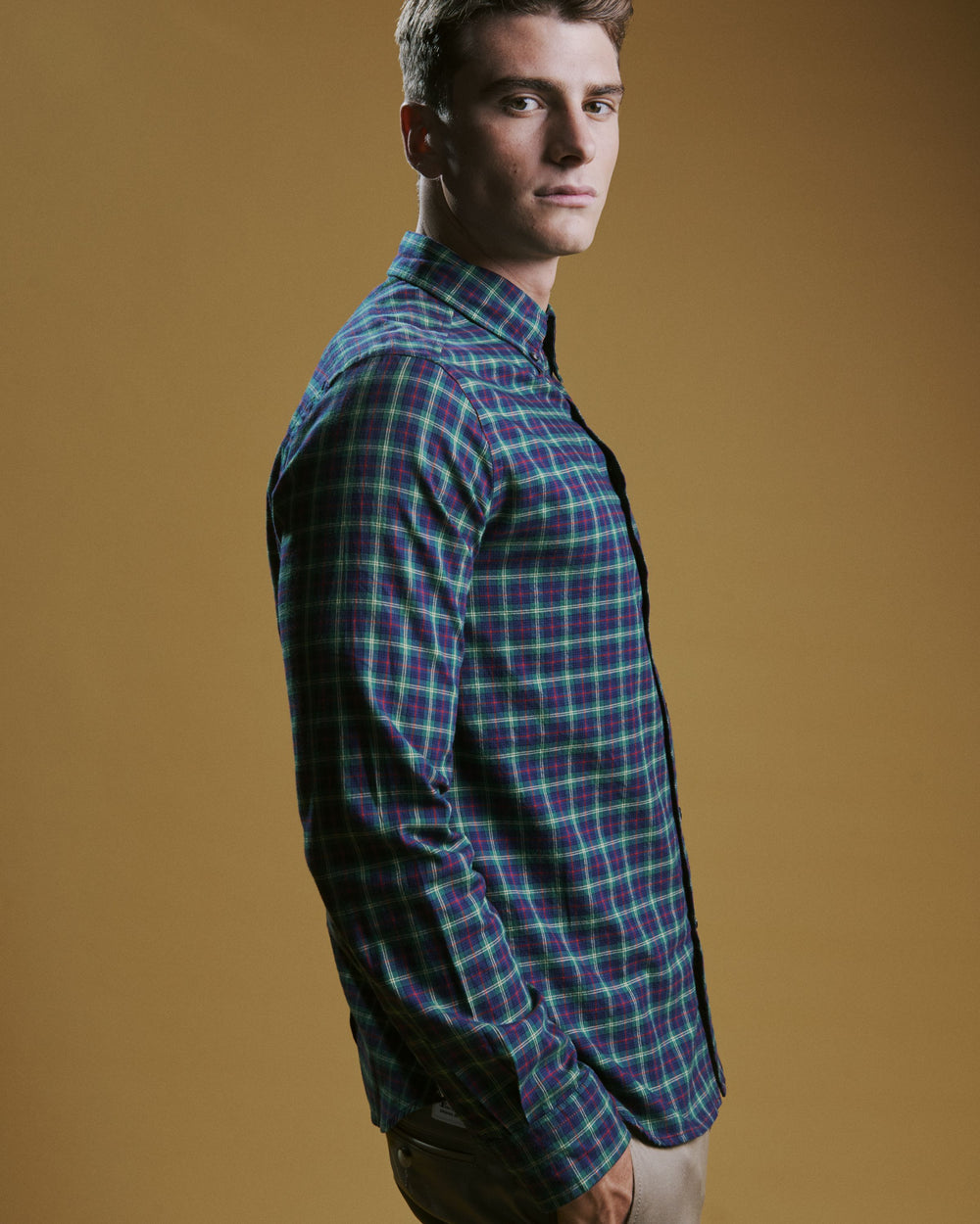 Ben Sherman House Tartan Twill Shirts Green | EFYWN-9681