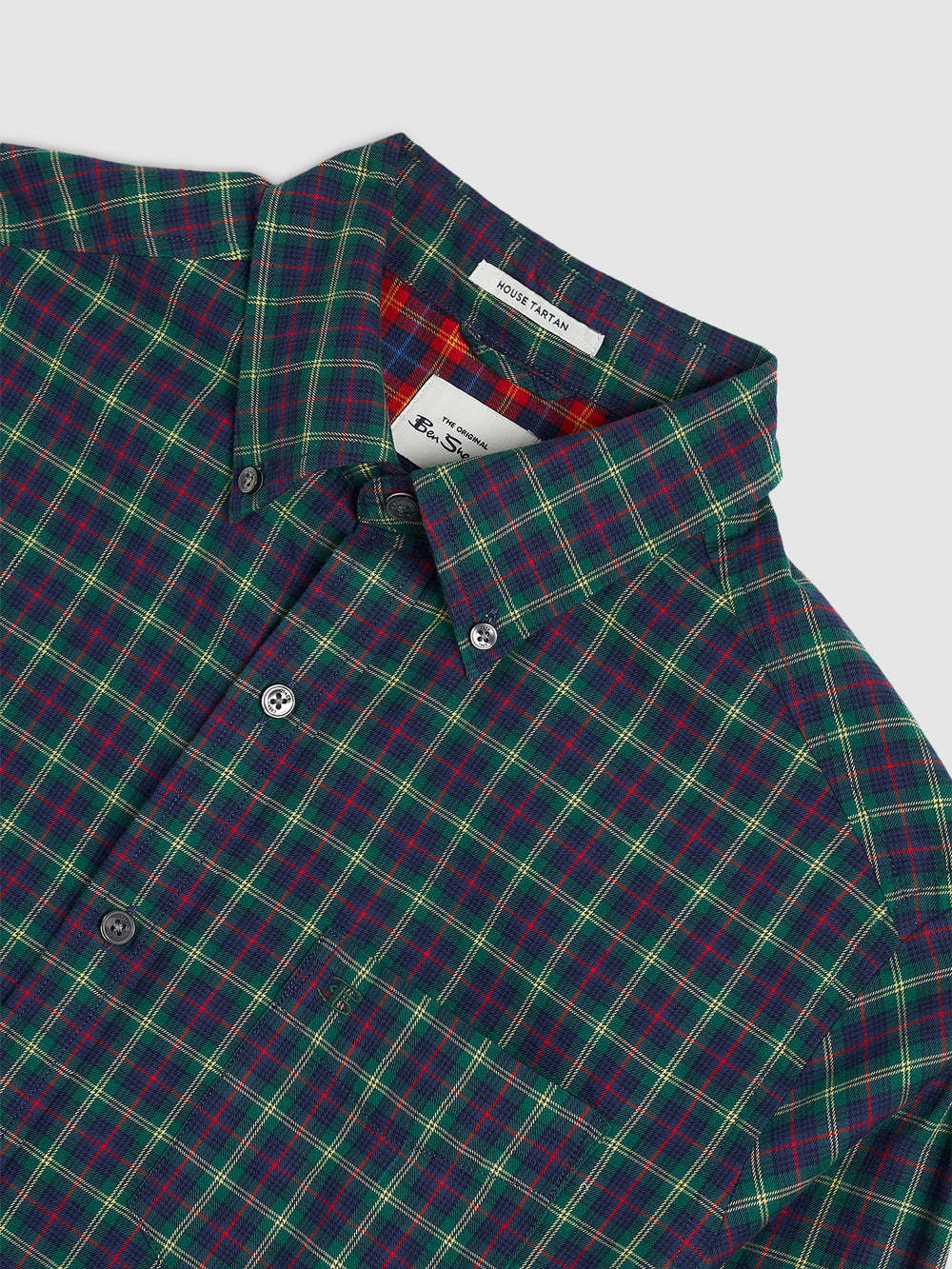 Ben Sherman House Tartan Twill Shirts Green | EFYWN-9681