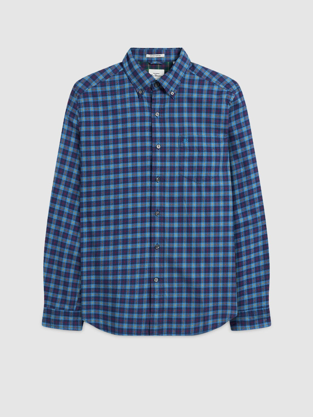 Ben Sherman House Tartan Twill Shirts Navy | CFEXY-8719