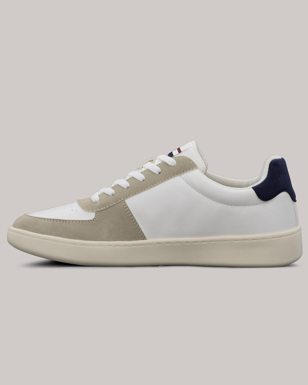 Ben Sherman Hyde Navy Stripe Sneakers White | AXWFV-6173