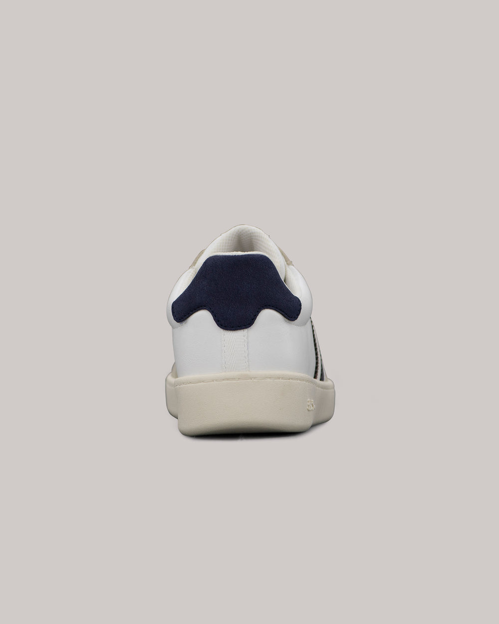 Ben Sherman Hyde Navy Stripe Sneakers White | AXWFV-6173