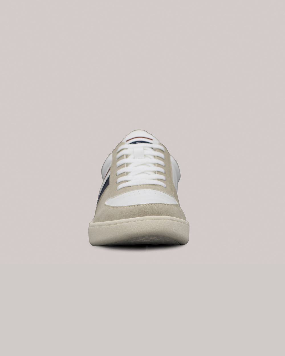 Ben Sherman Hyde Navy Stripe Sneakers White | AXWFV-6173