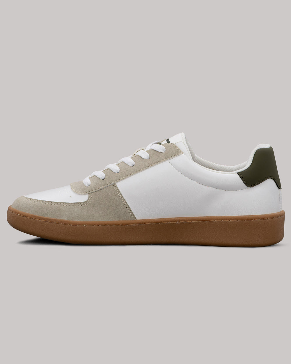 Ben Sherman Hyde Olive Stripe Sneakers White | UPDNL-9730