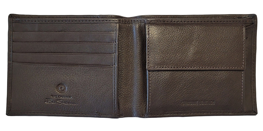 Ben Sherman Irvine Bill Fold Leather Wallets Brown | CWOST-8130