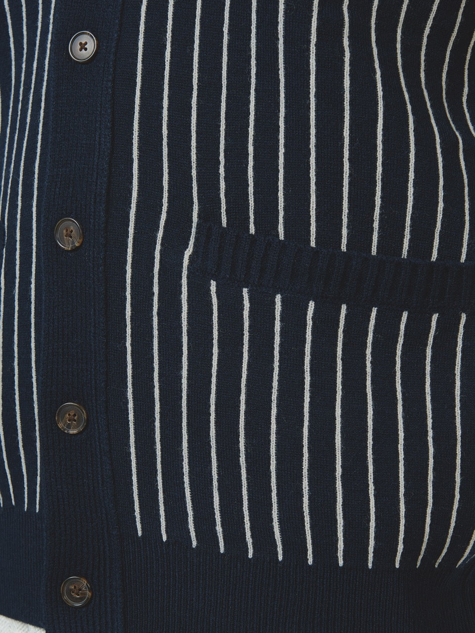 Ben Sherman Jacquard Stripe Cardigan Knitwear Navy | VUZEA-4512