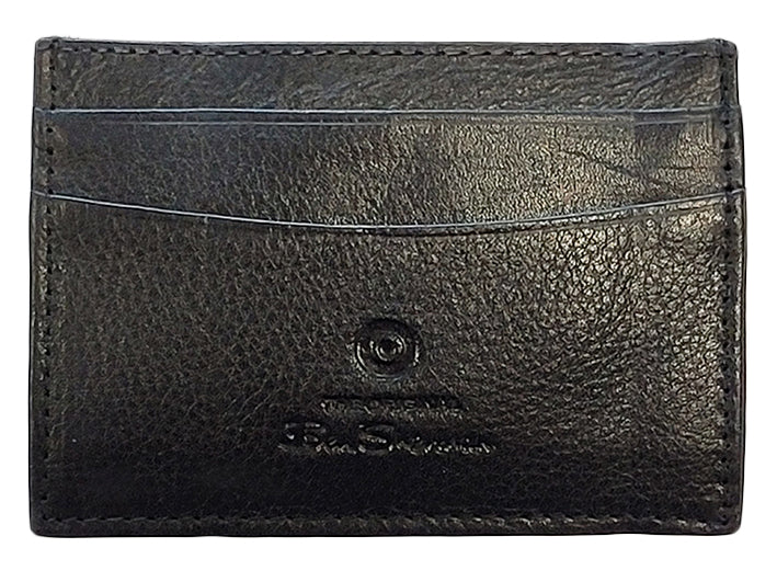 Ben Sherman Koki Leather Card Holder Wallets Black | RWPJC-2957