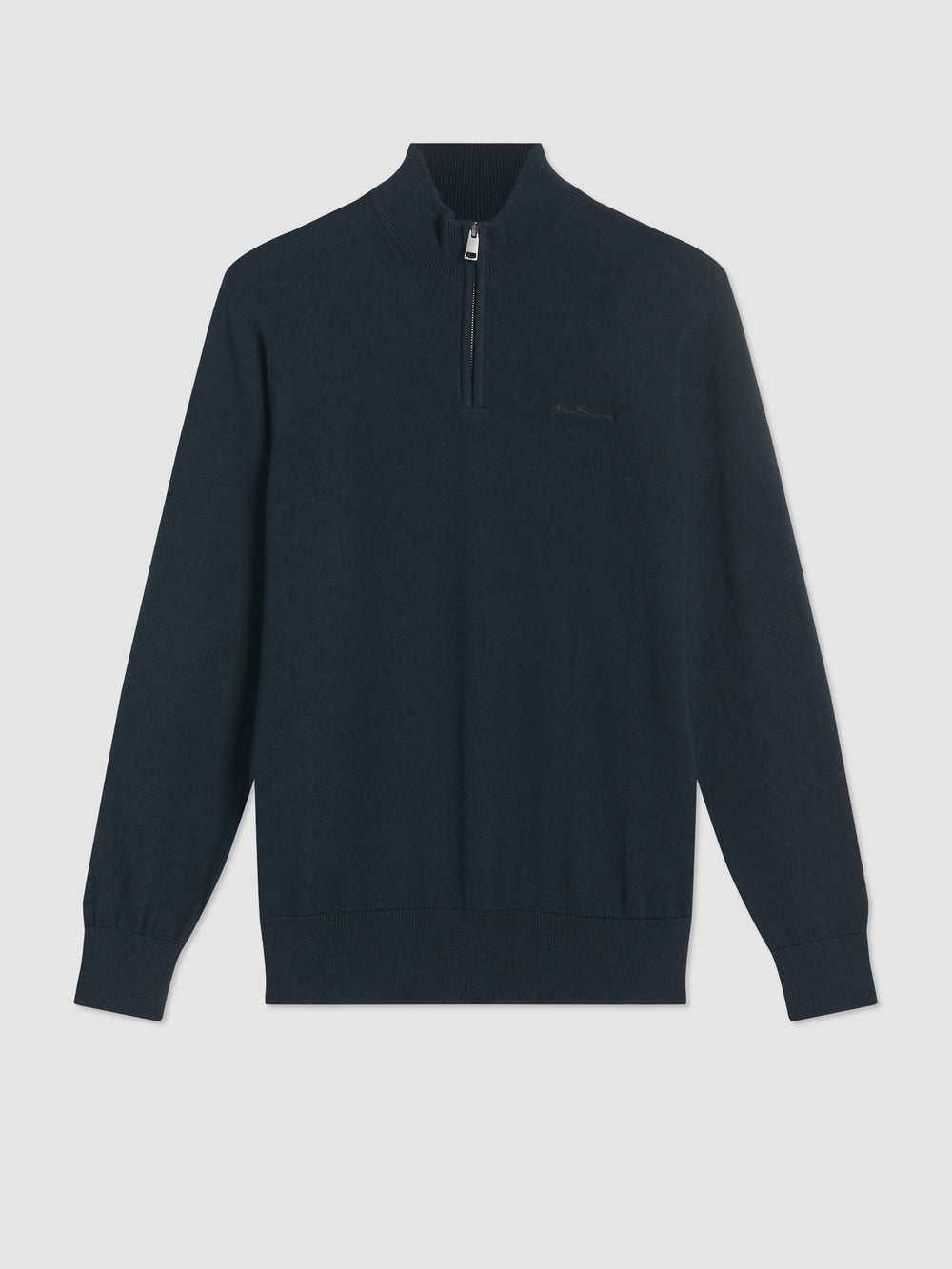 Ben Sherman Merino Half-Zip Knitwear Black | WAVZX-8176