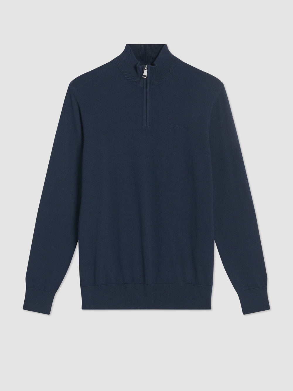 Ben Sherman Merino Half-Zip Knitwear Navy | LGNTC-4172