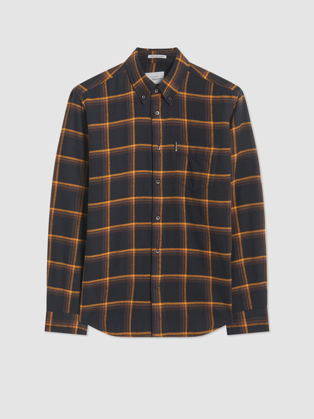 Ben Sherman Oversized Brushed Check Shirts Black | OLHTS-0849