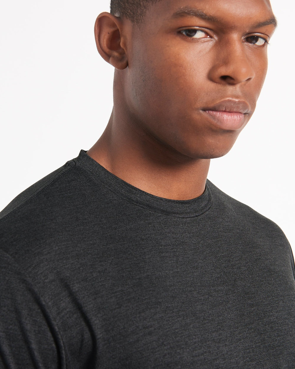 Ben Sherman Performance Stretch Marl T-Shirt Black | WTNJF-3504