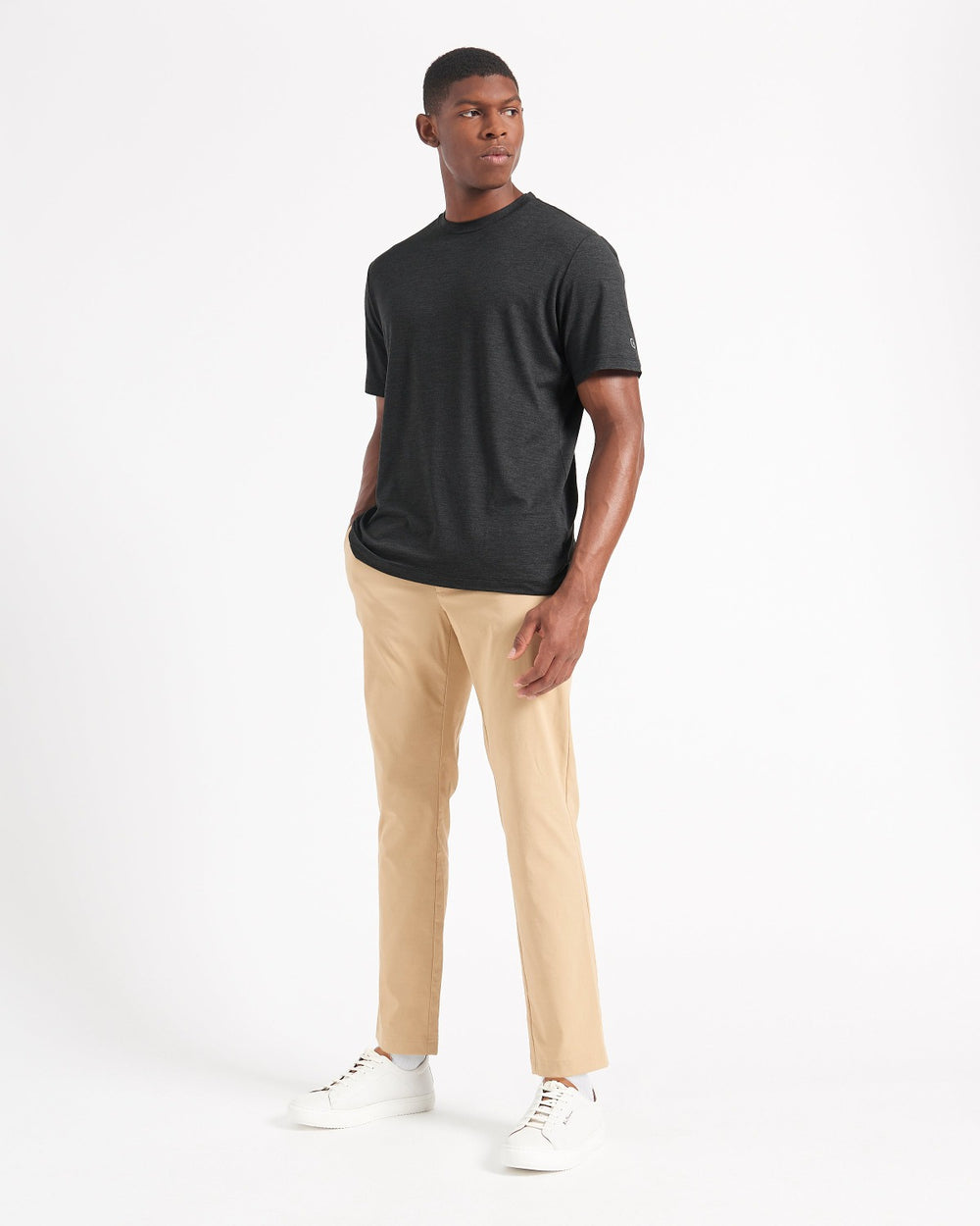 Ben Sherman Performance Stretch Marl T-Shirt Black | WTNJF-3504