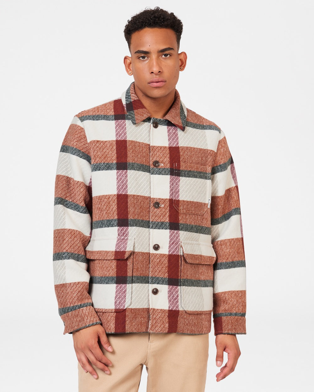 Ben Sherman Plaid Jackets Orange | OSKNT-8297