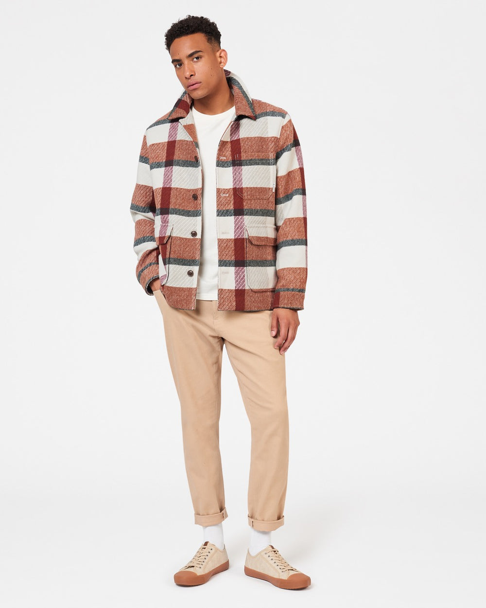 Ben Sherman Plaid Jackets Orange | OSKNT-8297