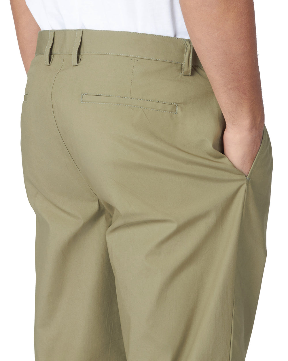 Ben Sherman Poplin Relaxed-Taper Pleated Pants Olive | UTMRY-6850