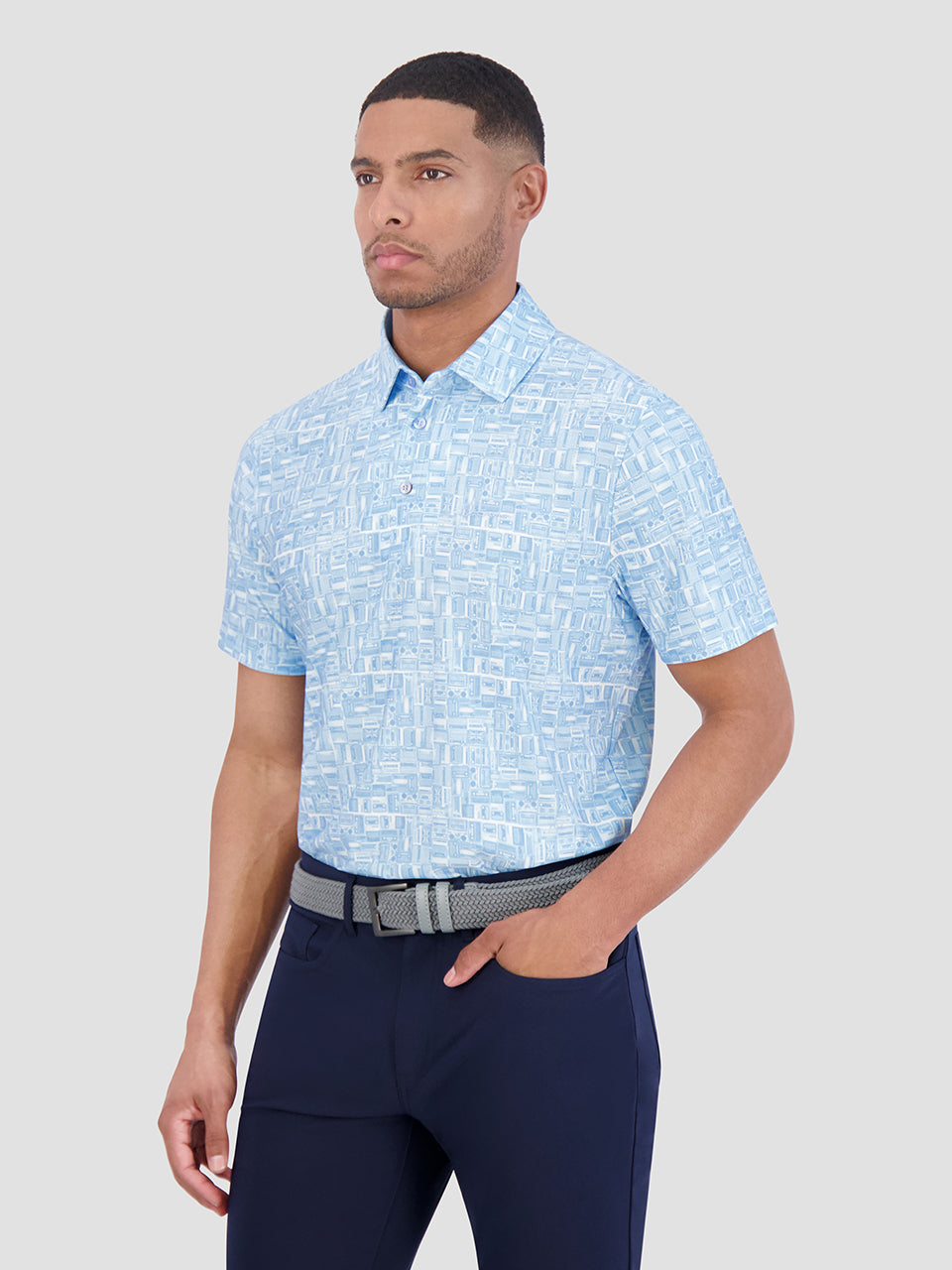 Ben Sherman Radio Stack Tech Jersey Sports Fit Polo Shirts Blue | KBLRX-0465