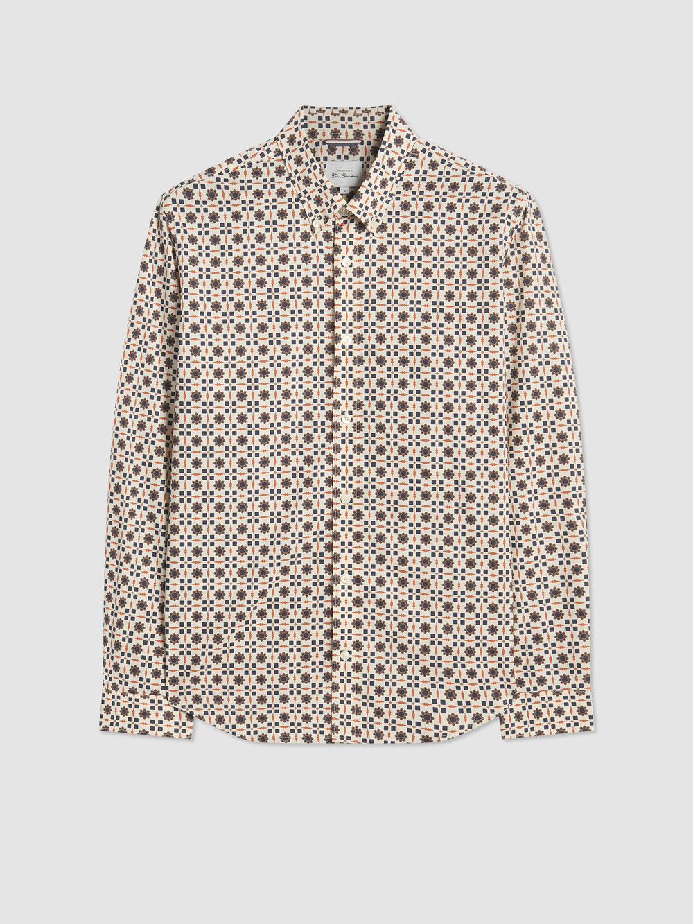 Ben Sherman Retro Foulard Print Slim Fit Shirts Brown | IFYUC-6791