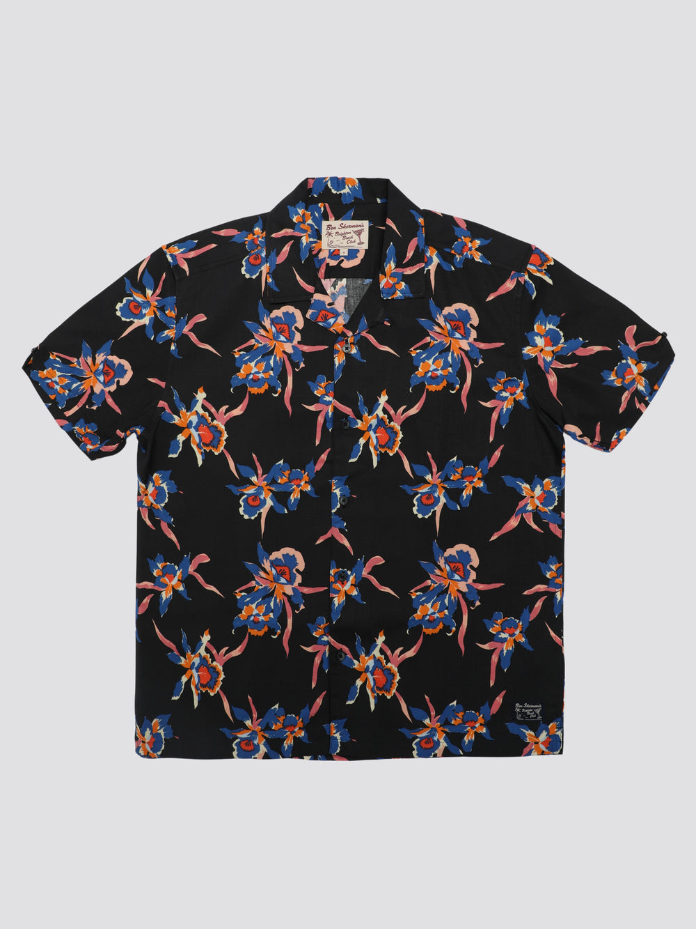 Ben Sherman Signature Botanical Print Shirts Black | PLWRC-6498