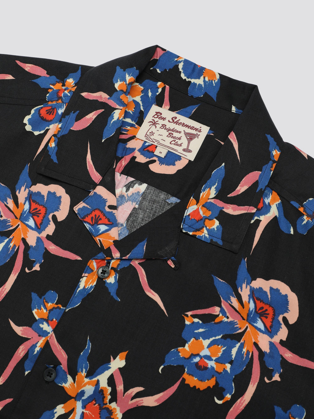 Ben Sherman Signature Botanical Print Shirts Black | PLWRC-6498