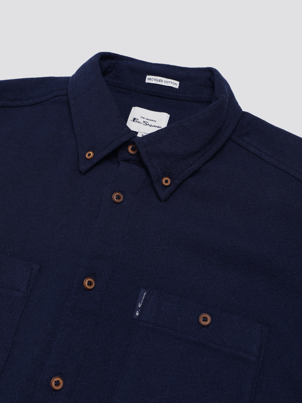 Ben Sherman Signature Boucle Shirts Navy | PURXF-1728