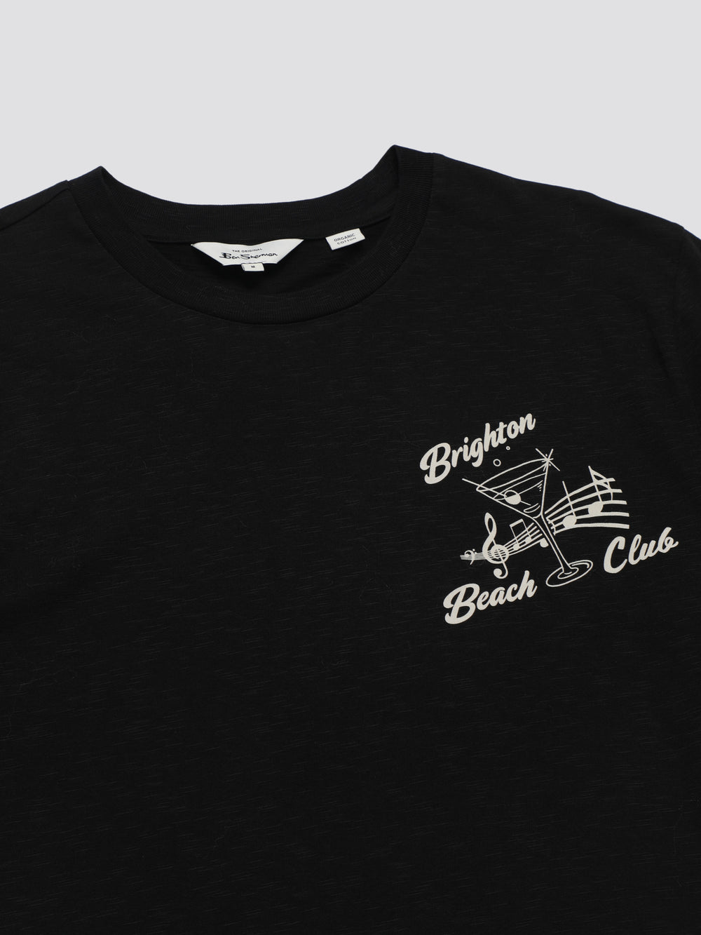 Ben Sherman Signature Brighton Beach Club T-Shirt Black | CKNYW-7156