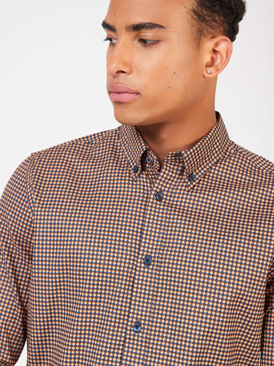 Ben Sherman Signature Chevron Shirts Orange | HVKOJ-1623