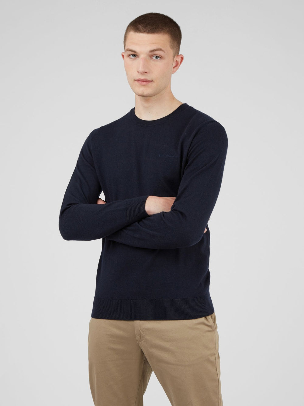 Ben Sherman Signature Crewneck Knitwear Navy | LOITD-7584