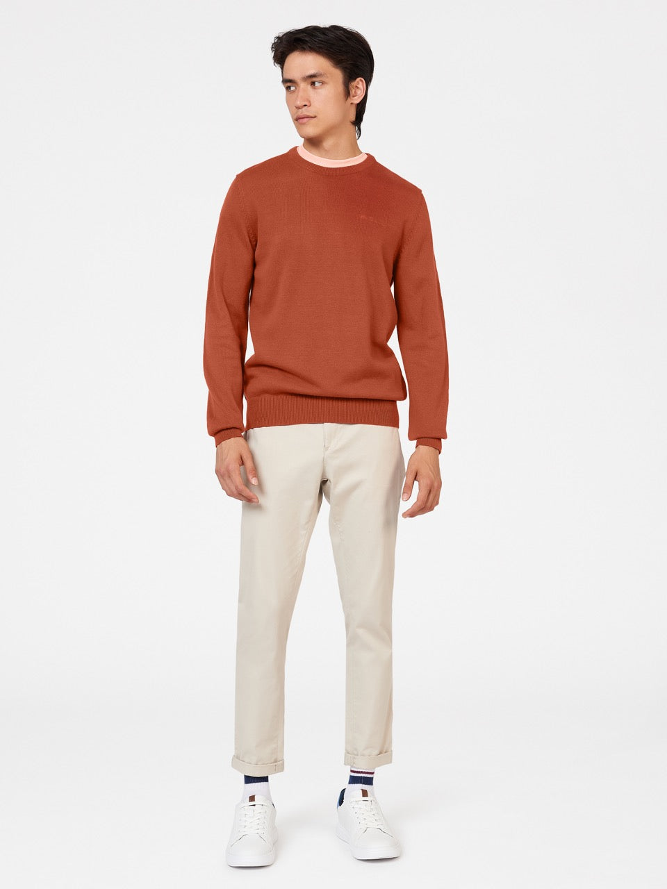 Ben Sherman Signature Crewneck Knitwear Orange | CABDE-5381