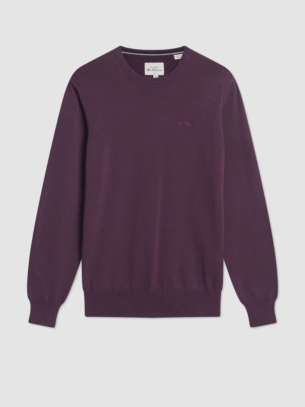 Ben Sherman Signature Crewneck Knitwear Purple | ZPJGR-7835